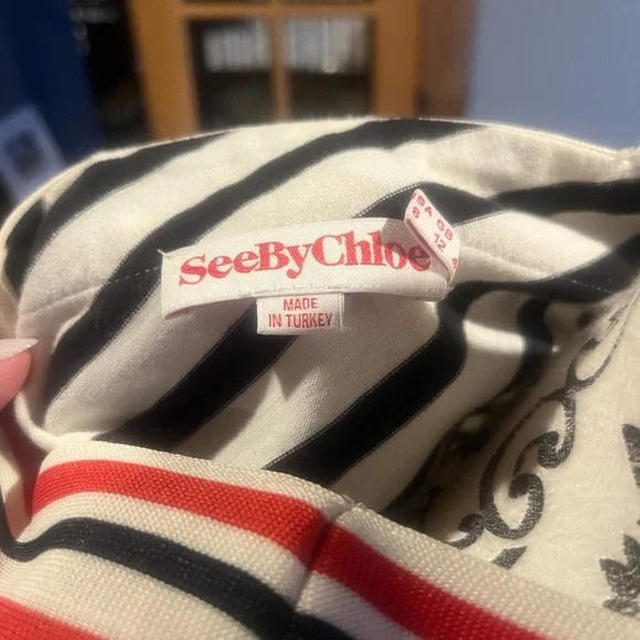 Black and White Striped Dress - Picture 2 of 7